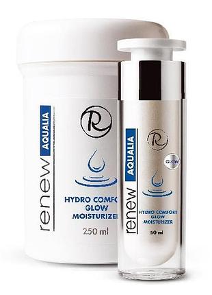 🤍renew зволожуючий крем з ефектом, що ілюмінує aqualia hydro comfort glow moisturizer ❕розлив❕