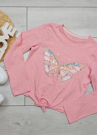 Трикотажна кофтинка f&f з метеликом для дівчинки