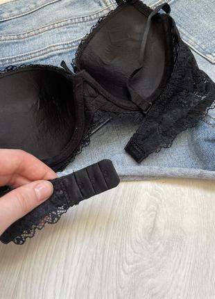 Лифчик чёрный кружевной чашка а с кружевом 65а 70а 75а 80а на маленькую грудь бюстгальтер