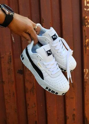 Женские кроссовки puma cali white black v2 / smb