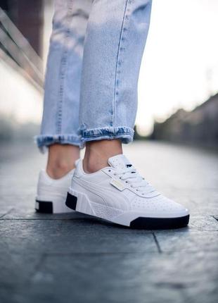 Женские кроссовки puma cali white black / smb6 фото