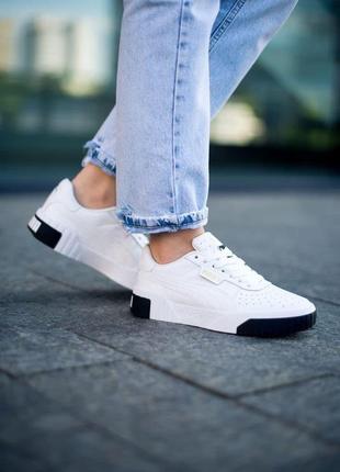 Женские кроссовки puma cali white black / smb9 фото