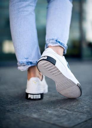 Женские кроссовки puma cali white black / smb7 фото