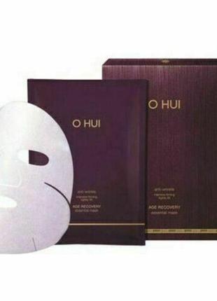 O hui age recovery essential mask, антивозрастная восстанавливающая тканевая маска для лица