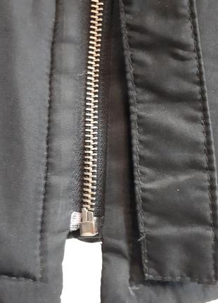 Легкая демисезонная куртка на синтепоне з меховой отделкой6 фото