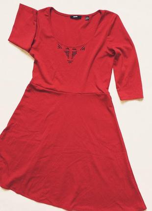 Красное платье на каждый день  миди esmara, 46-48