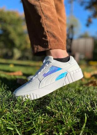 Женские кроссовки puma cali white chameleon / smb