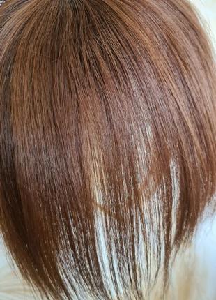 Парик накладка топер шиньон 100% натуральный волос.10 фото