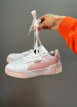 Женские кроссовки puma cali white pink / smb