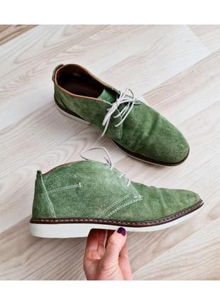 Замшевые дезерты мужские зеленые ботинки riker мужские ботинки оливковые2 фото