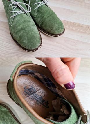 Замшевые дезерты мужские зеленые ботинки riker мужские ботинки оливковые5 фото