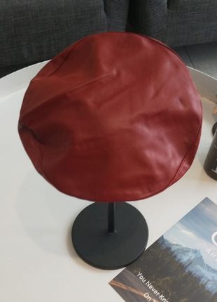 Берет беретка шляпа шапка еко шкіра эко кожа винний якісний новий