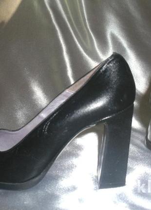 Туфли женские, натуральная кожа, черные,  бразилия