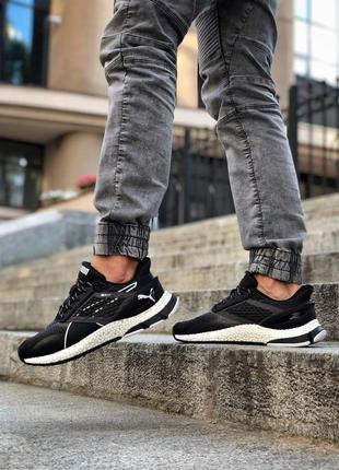 Мужские кроссовки puma hybrid runner v2 black white 1 / smb4 фото