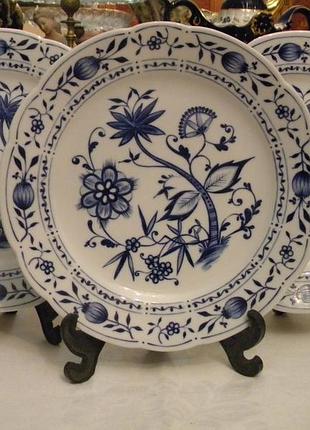 Тарелки - 23.5 см набор 3 шт синий лук фарфор kahla германия №160