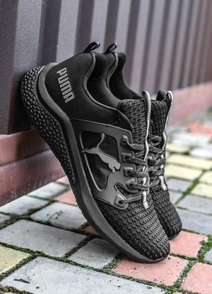 Мужские кроссовки puma hybrid runner black 1 / smb4 фото