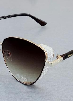 Очки в стиле jimmy choo очки женские солнцезащитные в металлической оправе