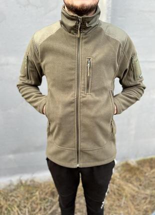 Флісова кофта сombat tactical fleece, олива m3 фото