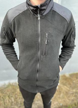 Флісова кофта combat tactical fleece,чорна m