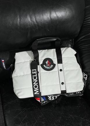 Сумка из эко-кожи moncler puff white3 фото