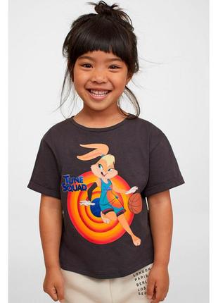 Детская укороченная футболка space jam h&amp;m на девочку 616003 фото
