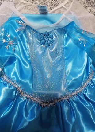 Карнавальный костюм платье эльза холодное сердце 4-5 лет3 фото