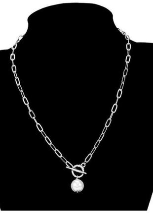 Цепочка колье ожерелье жемчуга + подарок 🎁2 фото