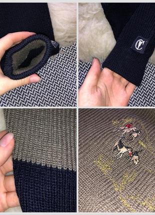 Club tricot marine винтаж ретро свитер кофта шерстяной конный спорт шерсть10 фото