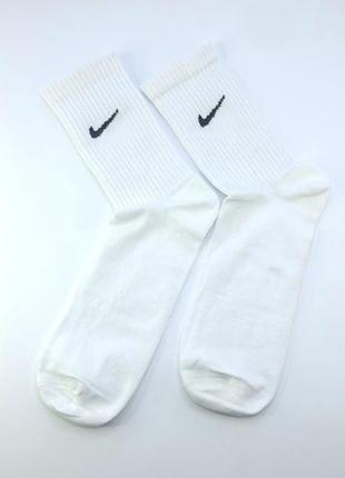 Комплект чоловічі шкарпетки nike 41-45 white 5 пар високі демісезонні носочки білі найк3 фото