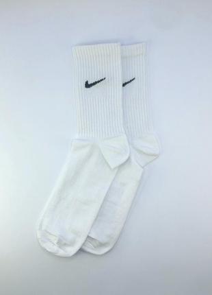 Комплект мужские носки nike 10 пар 41-45 white высокие демисезонные носочки белые найк7 фото