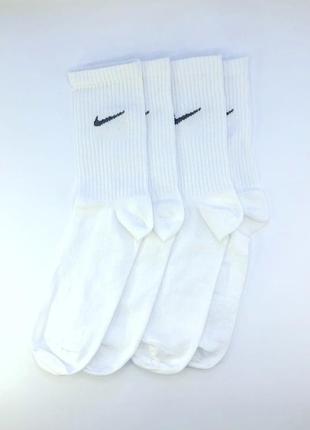 Комплект мужские носки nike 10 пар 41-45 white высокие демисезонные носочки белые найк8 фото