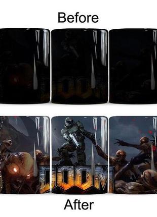 Кружка хамелеон «doom»