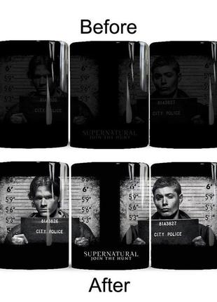 Кружка хамелеон «supernatural»