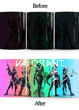 Кружка хамелеон «valorant»