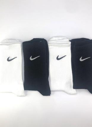 Комплект мужские носки nike stay cool 5 пар 41-45 white высокие белые демисезонные носочки найк prem10 фото