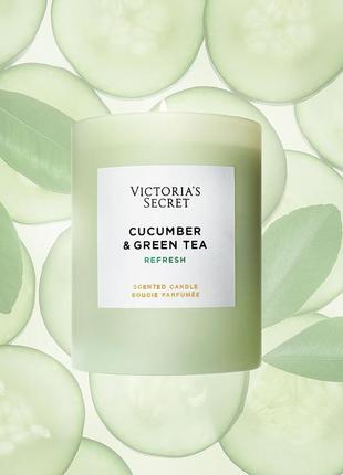 Ідея подарунка ароматична свічка cucumber green tea victoria's secret виктория сикрет вікторія сікрет оригінал