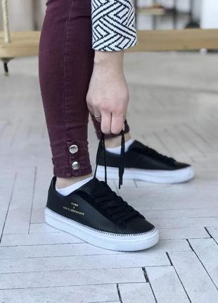 Жіночі кросівки puma kjobenhavn black white знижка sale / smb
