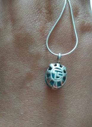 Бирюзовый кулон thomas sabo оригинал+серебряная итальянская цепочка в подарок