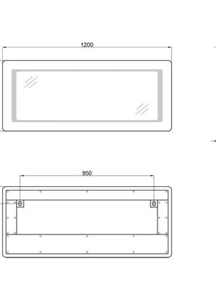 Дзеркало з led-підсвічуванням qtap leo (1200х500 )2 фото