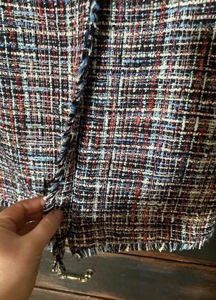 Твидовая мини юбка стиль шанель 50-52 р7 фото