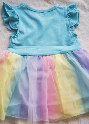 Красивое разноцветное платье русалочка на 1 год 12м рочек 18м 24м 2 года 80 86 927 фото