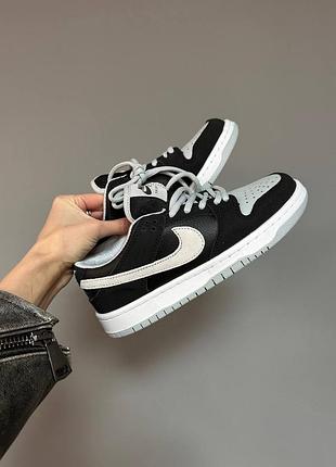 Кросівки nike sb dunk black / grey suede