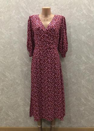 Платье миди в цветах