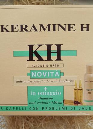 Ампулы и шампунь против выпадения волос keramine h3 фото