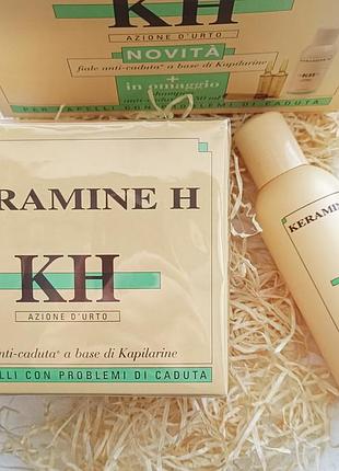 Ампули та шампунь проти випадіння волосся keramine h