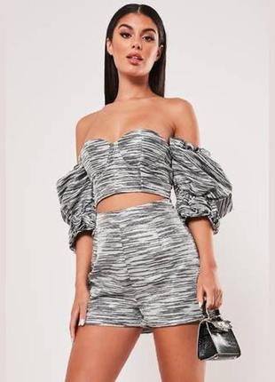 Стильные серые шорты с высокой посадкой 🖤 missguided