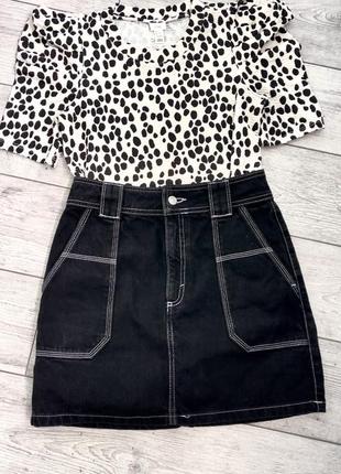 Джинсова юбка+кофтинка🔥2 фото