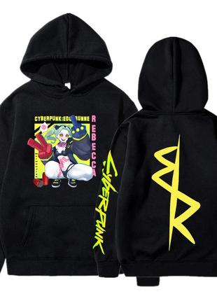 Худи аниме «киберпанк: бегущие по краю»
