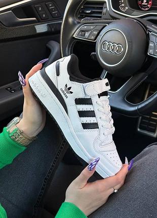 🔥жіночі кросівки adidas forum low white black new