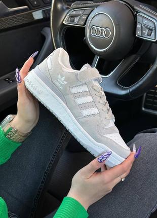 🔥жіночі кросівки adidas forum low grey white